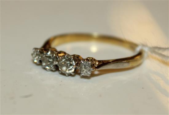 4 stone 18ct diamond ring